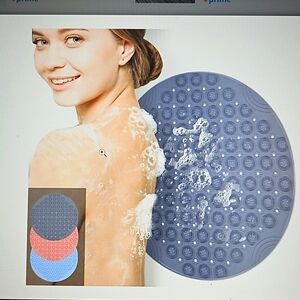 NWT Back & Foot Shower Exfoliator w suction cups. 2 Colors